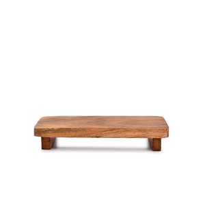 Assiettes en bois d'acacia massif naturel, motif végétal moderne et écologique, pour la décoration de la cuisine à la maison - En stock - Product Image 2