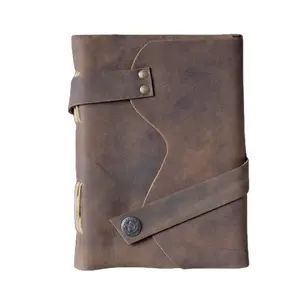 Ahşap-ücretsiz pamuklu kilim kağıt sıkıntı deri oyma günlük Vintage tasarım deri ciltli notebook dergisi hediye için