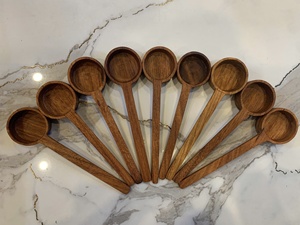 Juego de 10 cucharas de madera para especias, estilo artesanal, para té en polvo, servir alimentos en la cocina, venta al por mayor, estilo americano - Product Image 1