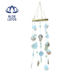 Natural Seashell Die Cut Windmill Handmade <b>Beach</b> Flower Hanging Craft Home Garden Patio Decor Gifts BLUE LOTUS FARM Model - Product Image 1
