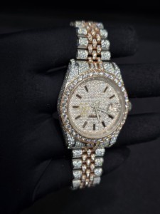 Reloj de Lujo para Hombre, Mecánico, con Diamantes, Moissanita y Cristal de Zafiro, Acero Inoxidable, Visualización de Fecha Analógica, 41 mm, Correa de 20 cm - Product Image 2