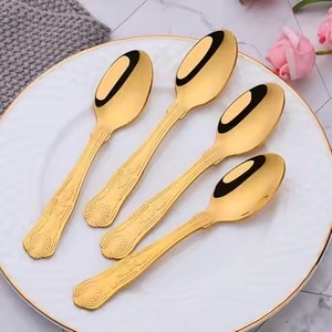 Hotel Catering Metal <b>Tea</b> Spoon Stainless Steel <b>Coffee</b> Spoon <b>Sugar</b> Stirring Spoon Dessert Cutlery Dining Table - Product Image 1