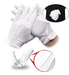 White Formal <b>Glove</b> for Men Parade Uniform <b>Glove</b> for Cosplay Party Guard Jewelry Inspection, Nylon - Product Image 3
