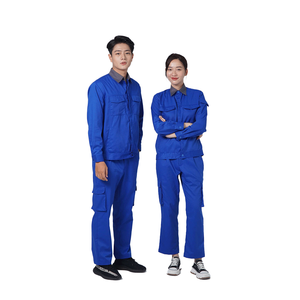 Uniformes de Trabajo de Alta Visibilidad Antiestáticos, Ropa Protectora Transpirable de Tela de Algodón Color Caqui, 4SU - Product Image 2