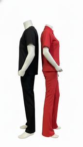 Ensemble d'uniformes médicaux pour hommes et femmes, haut à col en V et pantalon, respirant, en polyester, pour infirmiers, hôpitaux, vêtements de travail, logo personnalisé, fournisseur OEM - Product Image 3