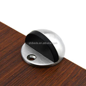 Bán tròn thép không gỉ doorstop với đệm cao su lan can bằng gỗ khung cửa kính thiết kế đơn giản - Product Image 5