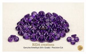 2MM 5MM AAA Grade Natural Amethyst Brilliant Cut Faceted Shape IGI Certified Loose Gemstone 0.3-0.38ct Customizable Purple - Product Image 3