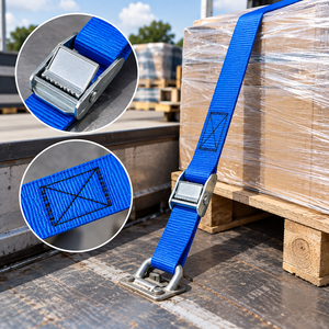 Sangle d'arrimage à boucle à came 25 mm en polyester 250 kg pour transport de marchandises moto, fabricant OEM en gros - Product Image 2