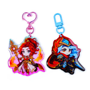 Porte-clés en acrylique personnalisé Porte-clés transparent en résine époxy avec design personnalisé de bande dessinée - Product Image 2