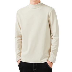 Sudadera de algodón pesado con bordado personalizado para hombre 2025, ropa de calle de lujo, Sudadera con cuello liso para otoño - Product Image 4