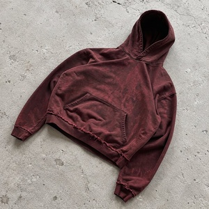 Sudadera con Capucha Personalizada, 450 GSM, Algodón Lavado con Ácido, Corte Holgado, Estilo Vintage Urbano para Minoristas - Product Image 5