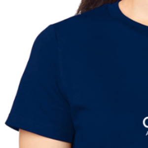 Camiseta de Mujer de Peso Medio en Color Azul Marino, Camiseta de Manga Corta de Algodón Suave, Top Básico Informal y Cómodo, Calidad Premium - Product Image 4