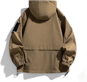 Blouson d'hiver décontracté imperméable pour homme 2026, coupe régulière, style bomber, avec capuche, fermeture éclair, grande taille, respirant - Product Image 5