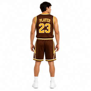 Derniers modèles d'uniformes de basketball, maillots et shorts personnalisés imprimés par sublimation, tissu respirant à séchage rapide, vêtements de sport d'équipe - Product Image 2