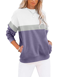 Sweat-shirt formel à capuche surdimensionné pour femme, col rond, couleur unie, épaules tombantes, manches longues, tricot en coton, style automne - Product Image 6