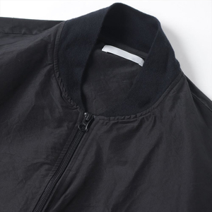 Men's Classic <b>Black</b> Nylon Bomber Jacket Lightweight Water Resistant <b>Windbreaker</b> Zipper Up Minimalist Casual Flight Jacket Coat - Product Image 3