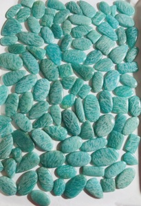 Gemas Trimurti AAA+ Cabujón de Amazonita Natural Premium |   Piedra Preciosa Suelta Pulida Azul Verdosa Vibrante de Rajasthan |   Tamaños de 15-50 mm | - Product Image 3