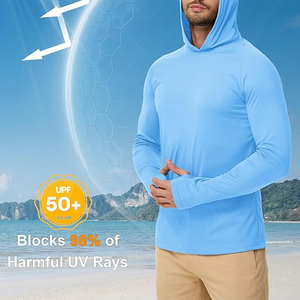 เสื้อยืดแขนยาวสีฟ้าอ่อน คอกลม ทรงปกติ แห้งเร็ว ผ้าถัก สีพื้น สวมใส่สบายๆ สำหรับฤดูร้อน ขายดีอันดับต้นๆ - Product Image 3