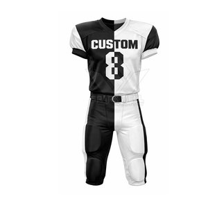 Uniforme de football américain Dynamic Team, tissu respirant, coutures solides et design résistant à la décoloration pour les matchs réguliers et les tournois. - Product Image 2