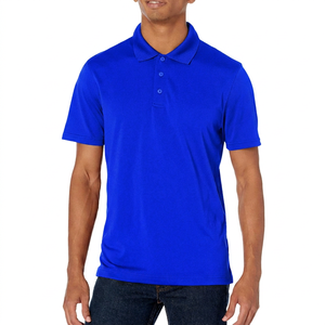 Polo à manches courtes pour homme, couleur unie, tissu en coton respirant, style décontracté, coupe classique - Product Image 2