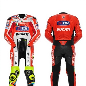 ชุดแข่งรถมอเตอร์ไซค์ Rucati Elite MotoCP แบบยูนิเซ็กซ์/ชุดจั๊มสูทหนังวัวแท้/หนังจิงโจ้พรีเมียม พร้อมแผ่นยืดหยุ่น - Product Image 1