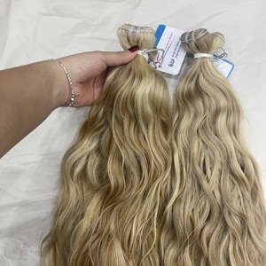 Extensiones de Cabello Humano de 24 Pulgadas de Grosor, Ondulado Natural, Color Piano, Doble Trama a Máquina, Alta Calidad - Product Image 4