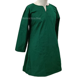 Túnica Medieval Verde de Algodón, Camisa de Disfraz Vikingo de Longitud Completa, Ropa de Guerrero Caballero para Representaciones Renacentistas, Halloween y Pascua - Product Image 6