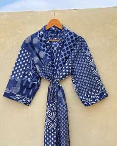 Jungle safari Women Cotton <b>Kimono</b> Robes <b>Jacket</b> Morning Tea Cotton Coat Bridesmaid bridal Robe Cotton Summer robe bathrobe Gift - Product Image 5