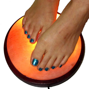 Natural Himalayan Pink Salt Round <b>Lamp</b> Polished Rock Salt <b>Table</b> Light for Home Decoration - Product Image 6
