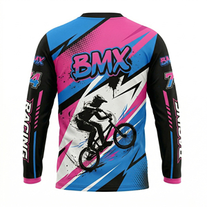 Maillot de cyclisme à manches longues imprimé à séchage rapide, respirant et anti-humidité pour hommes et femmes - Product Image 2