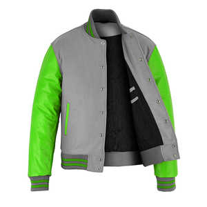 Vestes d'hiver en laine/cuir personnalisées, style universitaire, en vente en ligne à prix réduit. - Product Image 2