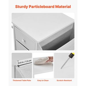 Scrivania Moderna Reversibile da 47 Pollici con Cassetti in Tessuto, Design Semplice e Moderno per Studio, Lavoro e Scrittura in Ufficio Domestico o Camera da Letto - Product Image 5