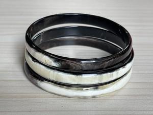 Handcrafted Premium Quality Eco-Friendly <b>Engraved</b> Horn <b>Bangle</b> Natural Elegant Style Fashion Unisex Round Polished Natural - Product Image 6