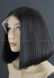 Peluca de Cabello Humano Natural Liso con Frente de Encaje Remy de Trama Única de Vietnam - Product Image 4