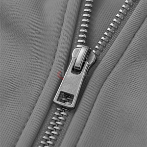 Sweat à capuche zippé unisexe surdimensionné en molleton de coton épais, personnalisable avec logo, directement de l'usine - Product Image 4
