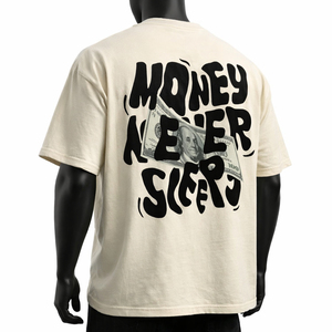 Camiseta Gráfica Oversize de Algodón de Alta Calidad Personalizada OEM al por Mayor, Camiseta Estampada Casual de Streetwear para Hombre - Product Image 5