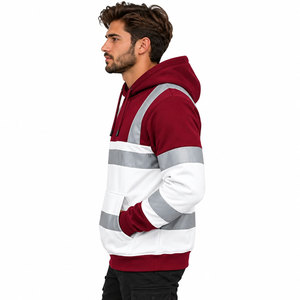 100% Polyester <b>Fleece</b> <b>Men</b> Coat Clothing Uniform High Visibility Hi Vis Reflective Winter <b>Work</b> Hoodies Reflective Safety Jacket - Product Image 4