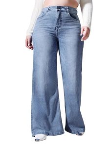 Jean en coton pour femme, coupe bootcut, denim délavé, longueur intégrale, style décontracté, automne, coupe régulière, confortable, poches, sexy - Product Image 3