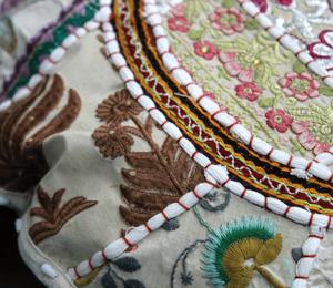 Grand coussin de méditation Foor | Housse de coussin de sol ronde Boho Hippie Decor - Product Image 5