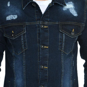 Blouson en jean respirant pour homme 2026, 100 % coton, coupe ajustée, logo avant, imperméable, coupe-vent, idéal pour l'extérieur en hiver, prix abordable - Product Image 5