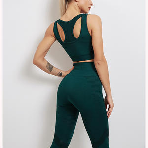 En gros : Haut de yoga, Vêtements de sport, Ensembles de fitness pour la gym, Débardeurs de course, Leggings, Leggings à effet froncé, Pantalons à jambes larges, Ensemble de leggings de sport - Product Image 5