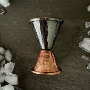 Custom Logo Copper Cocktail Jigger 30ml 45ml Double Sided Shot Measuring Cup Professional Bartender Barware for Hotels Pubs - Product Image 3