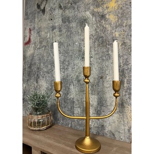 Candelabro Metálico de Tres Brazos de Alta Calidad, Elegante Portavelas Decorativo para Mesa, para Bodas, Fiestas y Decoración del Hogar, al Precio Más Bajo - Product Image 1