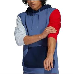Sudadera con Capucha para Hombre, Diseño Color Block Azul y Rojo, Estilo Casual Urbano - Product Image 5