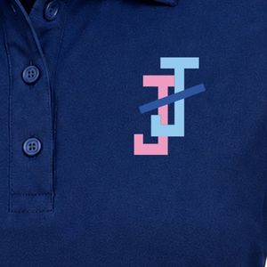 Polo Azul Marino para Mujer con Logotipo JJ Bordado, Manga Corta, Cuello con Botones, Personalizable, Informal, para Club o Equipo - Product Image 5