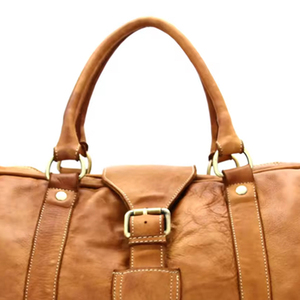 กระเป๋าทรงดัฟเฟิลกลางแจ้งทำด้วยมือทำจากหนังสำหรับผู้ชายกระเป๋าเดินทางสำหรับออกนอกสถานที่น้ำหนักเบาและทนทาน - Product Image 6