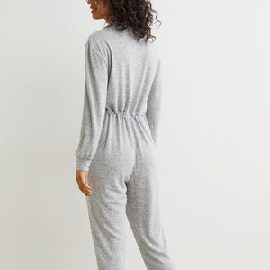 Ensemble pyjama 2 pièces pour femme, sweat-shirts en polaire mi-lourde, col rond et manches longues - Product Image 4