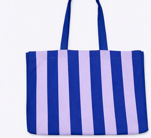 Yellow <b>White</b> Striped Canvas Tote <b>Bag</b> Reusable Shopping Carry <b>Bag</b> Custom Logo Promotional <b>Gift</b> <b>Bag</b> - Product Image 5