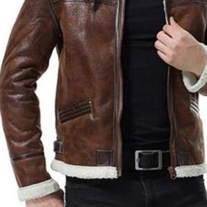 <b>Men</b> High Quality Leather <b>Jacket</b> Stand Front Soft Full Zip Casual Comfortable Durable Fashion Regular Fit Breathable Quick Dry - Product Image 6