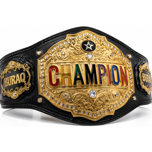 Cinturón de Campeonato BURAQ, Hebilla de Aleación Metálica, Estilo Formal, Diseño de Logotipo Personalizado en Color - Product Image 2